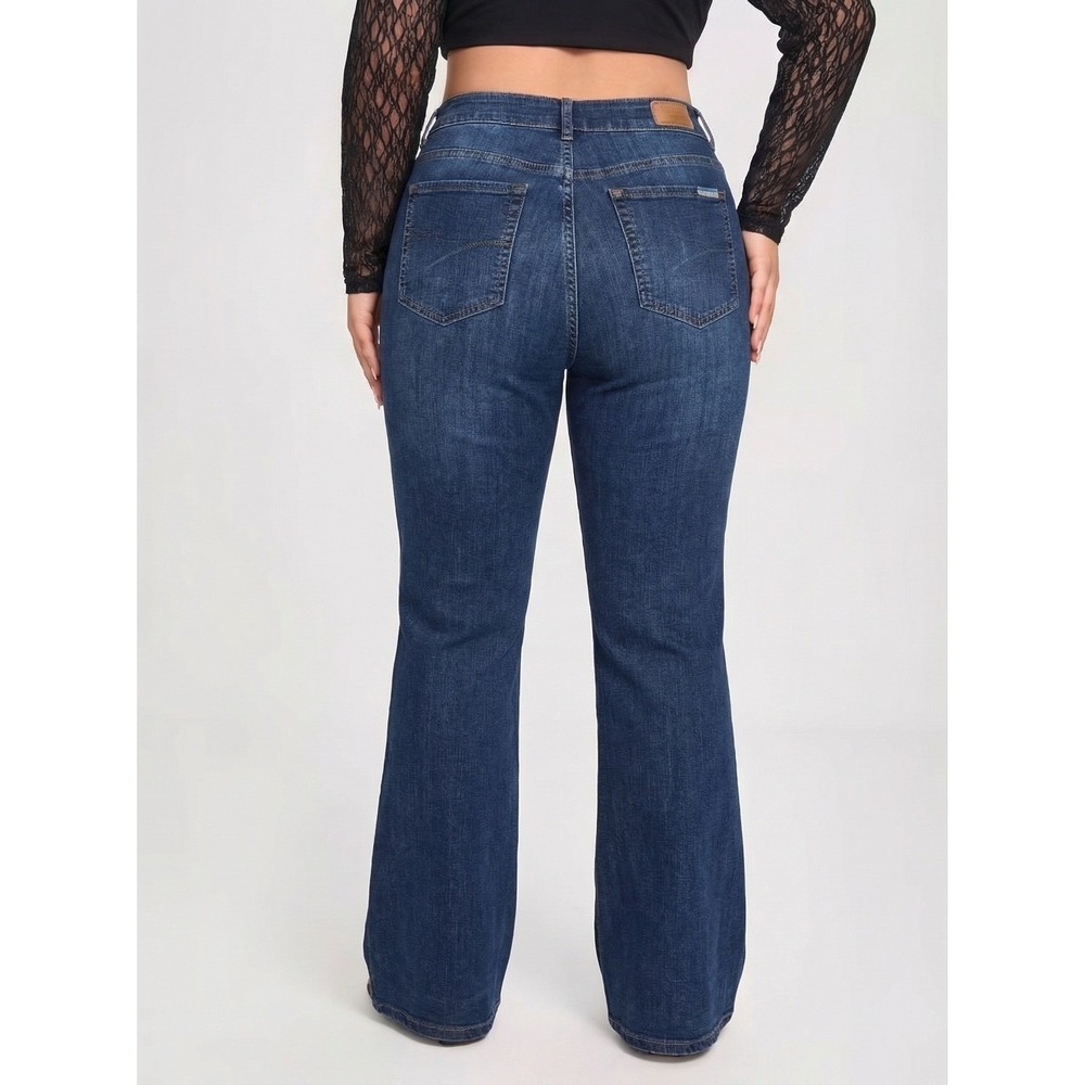 Seven7 Slim Bootcut Jeans Plus Size 22W Dark Wash Stretch Denim Blue Excellent